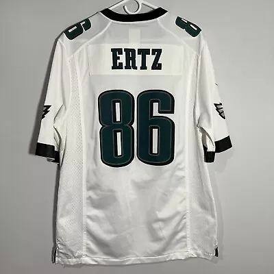 Nike NFL Philadelphia Eagles Zach Ertz White Green Football Jersey Mens Large L • $45