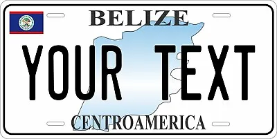 Belize Map Flag License Plate Personalized Custom Auto Bike Motorcycle Tag • $12.20