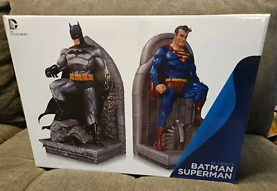 DC Comics Superman And Batman Resin Bookends Brand New (Opened To Check Quality) • $594.44