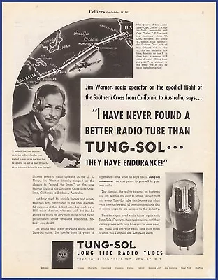 $14.95 • Buy Vintage 1933 TUNG-SOL Long Life Radio Tubes Vacuum 1930's Print Ad