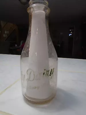 Vintage City Dairy Salisbury Md Quart Milk Bottle - Guarding Your Health • $9.99