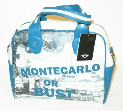 Mini Cooper S - Blue & White Handbag -   Monte Carlo Or Bust    - P.Hopkirk • £149