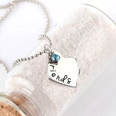 3x Best Friend Forever Love Break Heart Pendent Friendship Statement Necklace RE • $4.72