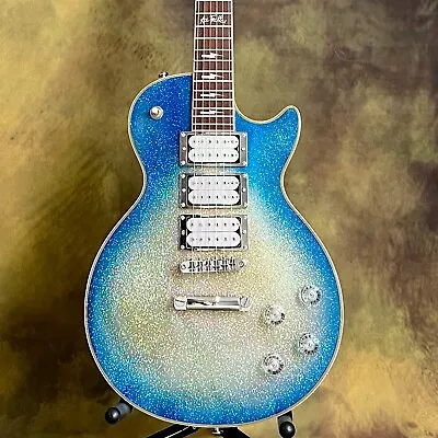 ACE Frehley Electric Guitar Solid Mahogany Body Blue Metallic Grains • $284.05