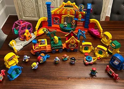 Fisher Price Little People Circus Train And Ferris Wheel Sets W/ 12 Figures • $94.99