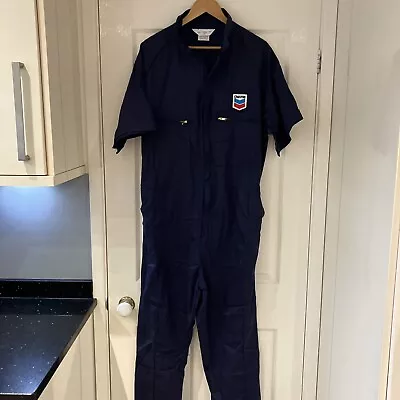 Engineering Chevron Badge Mens Blue Overalls - Size 46” Mechanic Boiler Suit • £14.99