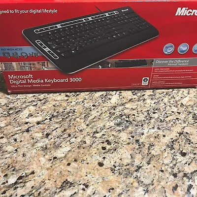 Microsoft Digital Media Keyboard 3000 J9300001 Wired Ultra Thin Design • $26.50