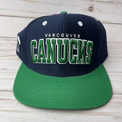 Y2K Vancouver Canucks NHL Reebok Face Off Collection Adjustable Snapback Hat • $15.99