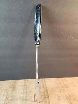 Vintage Kitchen Utensil 2 Prong Foley Meat Fork Chief USA Black Plastic Handle • $6.99