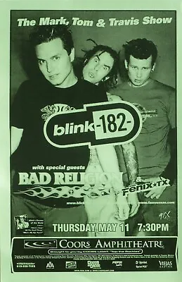 $19.19 • Buy Blink 182 / Bad Religion / Fenix Tx 2000 San Diego Concert Tour Poster