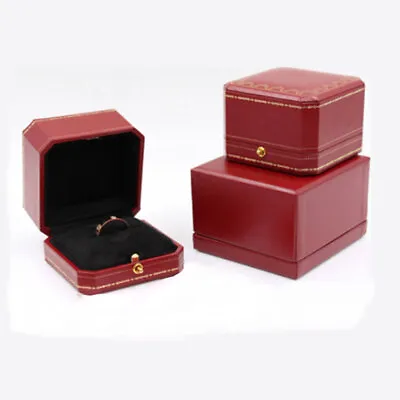 Luxury Vintage Design Engagement Ring Box Octagonal Gift Box Red US Stock++ • $14.99
