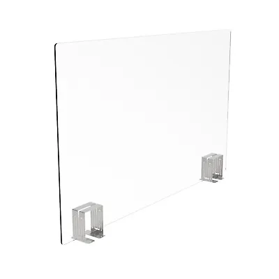 £23.75 • Buy Office Screen Desk Divider Partition Clear Acrylic With Stainless Steel Brackets