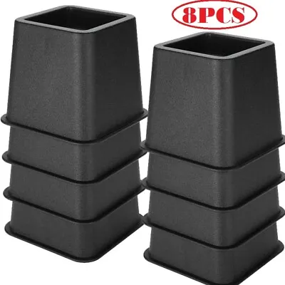 4/8PCS Bed Chair Risers Feet Leg Lift Furniture Sofa Table Raisers Stand Risers • $27.99