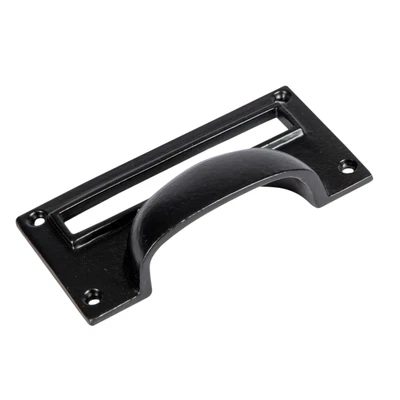 £4.95 • Buy Filing Cabinet Cup Handle With Card Frame Cast Iron Handles 100mm X 50mm Black