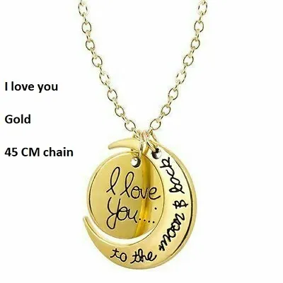 £2.25 • Buy Women I Love You To The Moon & Back Family Heart Necklace Pendant For Women Men