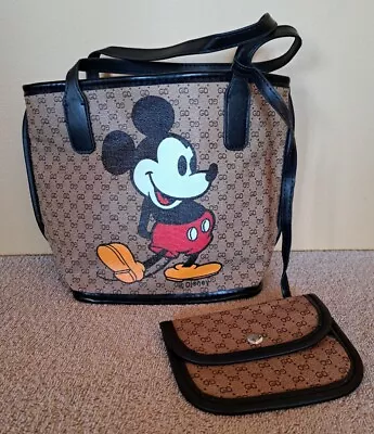 Kids Mickey Mouse Brown Black Bag Purse With Attached Change Coin Bag  • $24.95