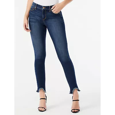 Sofia Jeans By Sofia Vergara Womens Skinny Sharkbite Hem Mid Rise Dark Wash • $18.70