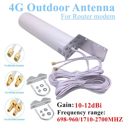 Outdoor LTE 4G Dual TS9 Antenna Signal Booster For Netgear Nighthawk M1 MR1100 • $36