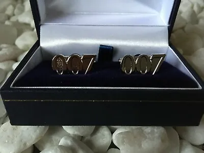 £14.99 • Buy 007 James Bond Cufflinks Silver In Box Collectable New