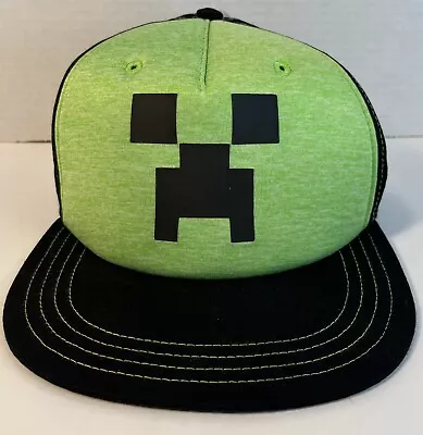 Minecraft Creeper Hat Snapback Flatbrim Youth Size Cap OSFM 2020 • $12.99