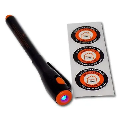Property Minder 2 In 1 UV Pen & Light Permanent Invisible Ink Security Labels • £3.25