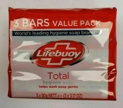 £7.95 • Buy  Lifebuoy Total Body Skin Wash Hygiene Bar Soap Value Pack 3x90g
