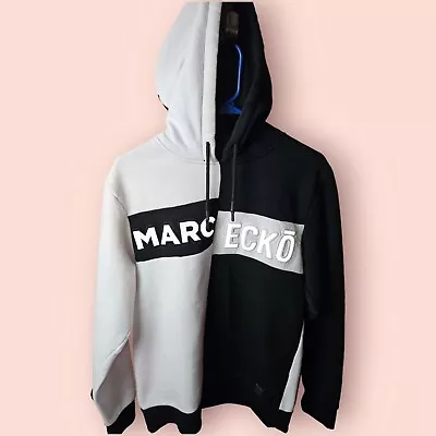 Marc ECKO Cut & Sew Hoodie Men's M/M Black White Pullover Sweatshirt No Pocket • $15