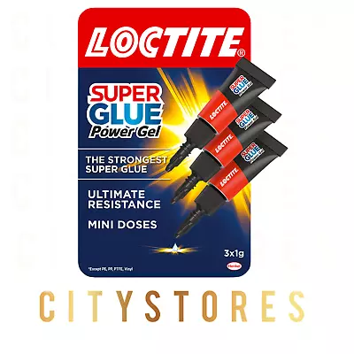 GEL Superglue Loctite Mini Trio GEL Clear Glue For All Materials Clear Invisible • £2.98