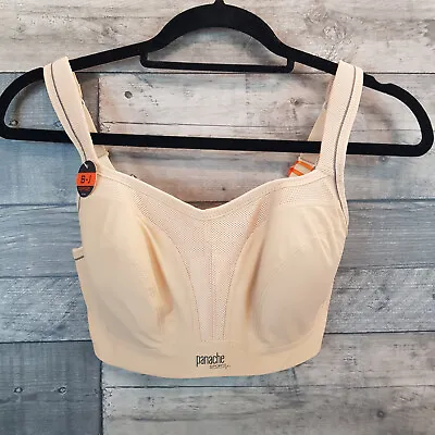 Panache Sports Bra 28FF Latte Nude Underwired Padded Supportive High Impact BNWT • £23.99