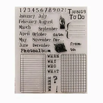 $9 • Buy Transparent Silicone Month/Date Stamp Set For Card Making/scrapbooking