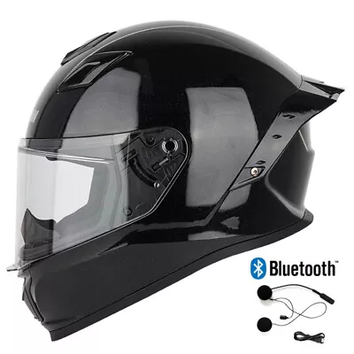 DOT Bluetooth Motorcycle Helmets FULL Face ATV OFF Road Crash Motorcross Helmet • $90.91