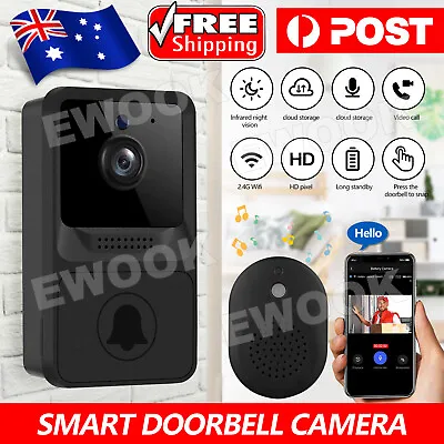 Wireless Doorbell-Video Door Bell WiFi Smart Intercom Ring Security Phone Camera • $22.85