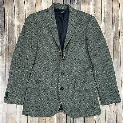 J Crew Ludlow Jacket Italian Wool Herringbone Sport Coat Blazer Mens 38R Grey • $99.95