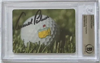 Arnold Palmer Augusta Masters Golf Ball Picture Beckett Bas & Jsa Autographed • $159.99