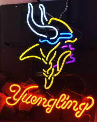 Minnesota Vikings Yuengling Beer 20 X16  Neon Light Sign Lamp Bar Pub Wall Decor • $130.79