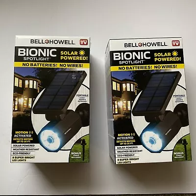 Bell + Howell Bionic Spotlight Solar Outdoor Light Motion Sensor No Wires (2) • $36