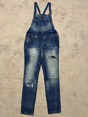 Mens Zara Skinny Denim Bib Overalls - Faded Blue - Size M • $20