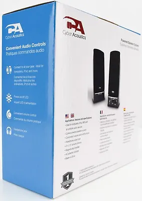 Cyber Acoustics CA-2014 Power Amplified Computer Speaker System • $5.75