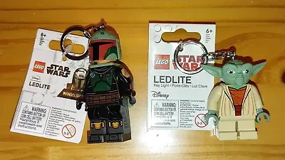 STAR WARS LEGO LEDLITE Keychains 3 Inch Figure Set Boba Fett & Yoda NEW  • $51.39