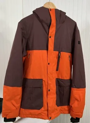 Ride Snowboard Company Snowboarding Ski Jacket Brown/Orange Mens Size Medium • $37