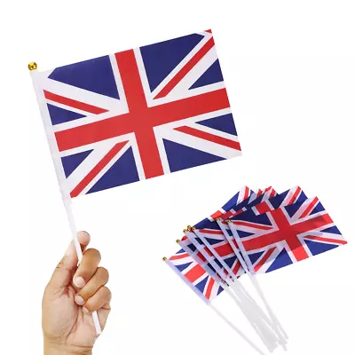 LUOEM Union Jack Hand Waving Flag Royal Jubilee UK GB Great Britain Flags Pack • £12.13