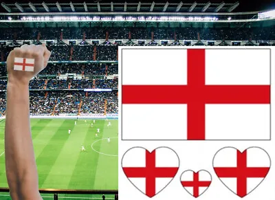 £1.89 • Buy England St Georges Flag Temporary Tattoo Sticker Football Euro 2022 Face Makeup 