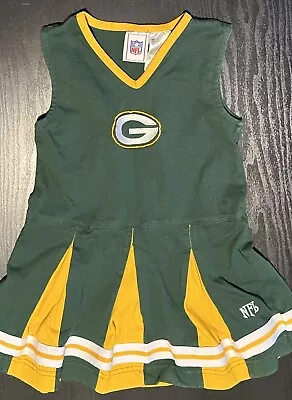 $11.99 • Buy Toddler Girls 4T NFL Green Bay Packers Cheerleader Outfit Dress Green/Gold