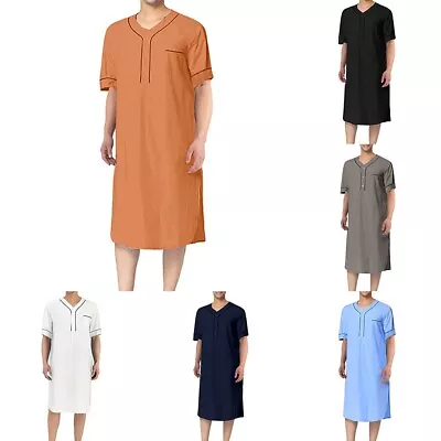 Robe Men Muslim Clothing Loose Nightdress Pajamas Pyjamas Robe Sleepwear • $24.92