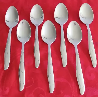 Mar-Crest 18/8 Stainless Citation Lot Of 7 Teaspoons 6  NM Polished • $20