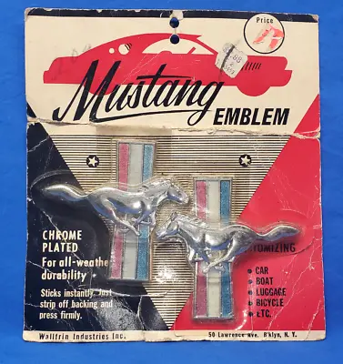 Rare Vintage NOS Aftermarket Accessory Mustang Emblems Pair • $149.99