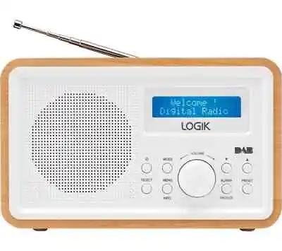 £29.95 • Buy Wooden Retro Style Portable DAB FM Digital Radio Dual Alarm LCD Clock & Sleep