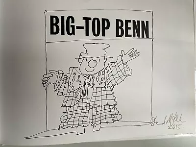 David McKee Signed With Mr Benn Clown Drawing - Big Top Benn Book. Rare. • £44.99