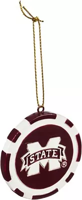 Mississippi State Bulldogs Poker Chip Logo Christmas Ornament • $12.99