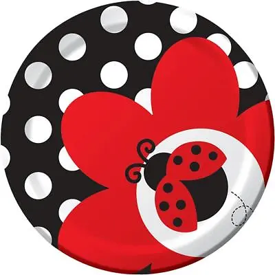 Ladybug Dessert Cake Plates Birthday Party Supplies Paper 8 Per Package New • £4.78